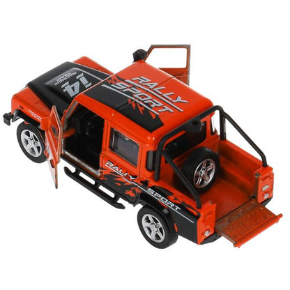Machine en métal LAND ROVER DEFENDER PICKUP SAV 12 cm, double, sac, cor. Parc technologique dans le cor.2*36шт