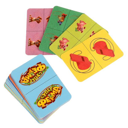 Супер ферма. Настольная игра-квадрат. 40 карточек. 250х250х55 мм. Умные игры в кор.10шт