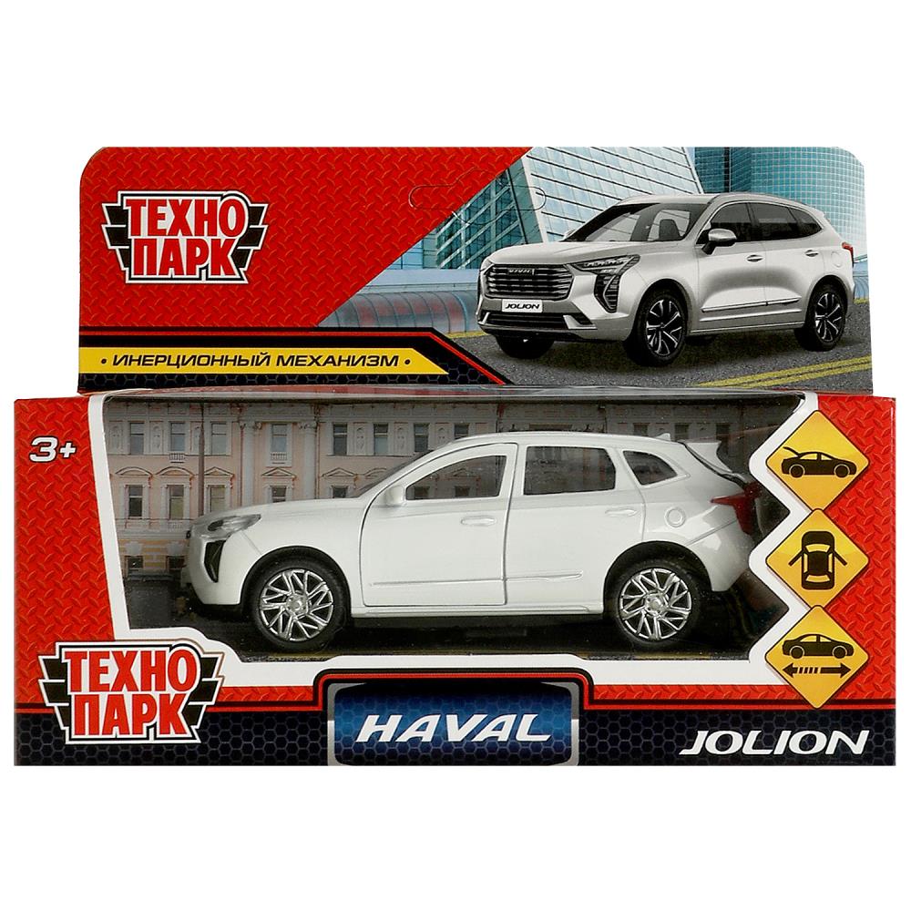 Машина metal haval jolion 12 см, двери, багажник, белый, кор. Технопарк в кор.2*36шт