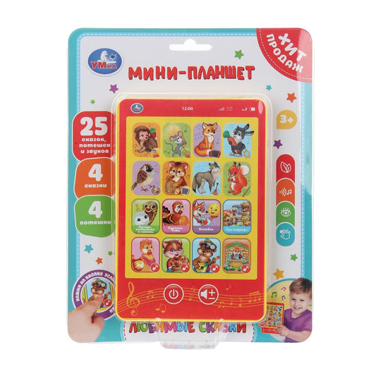 Обучающий мини-планшет 25 сказок, потешек и звуков на блист. Умка в кор.96шт
