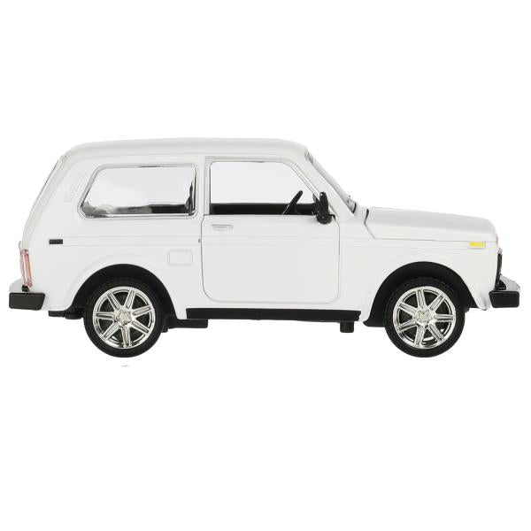 Машина металл свет-звук LADA 4х4, 17 см, дв., кап.,баг.,инер.,белая.,кор. Технопарк в кор.2*12шт
