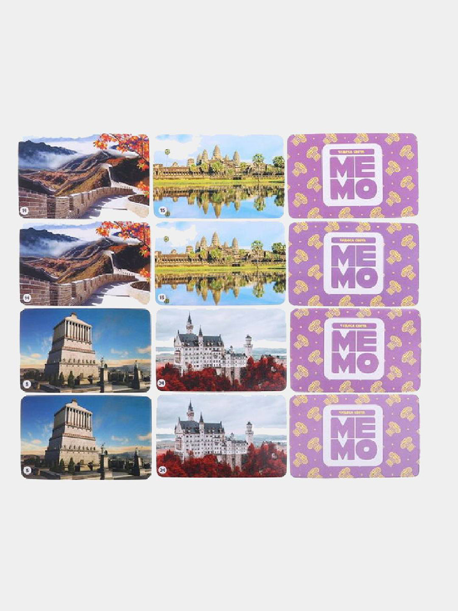Jeu de mémo "Чудеса света" (50 cartes)