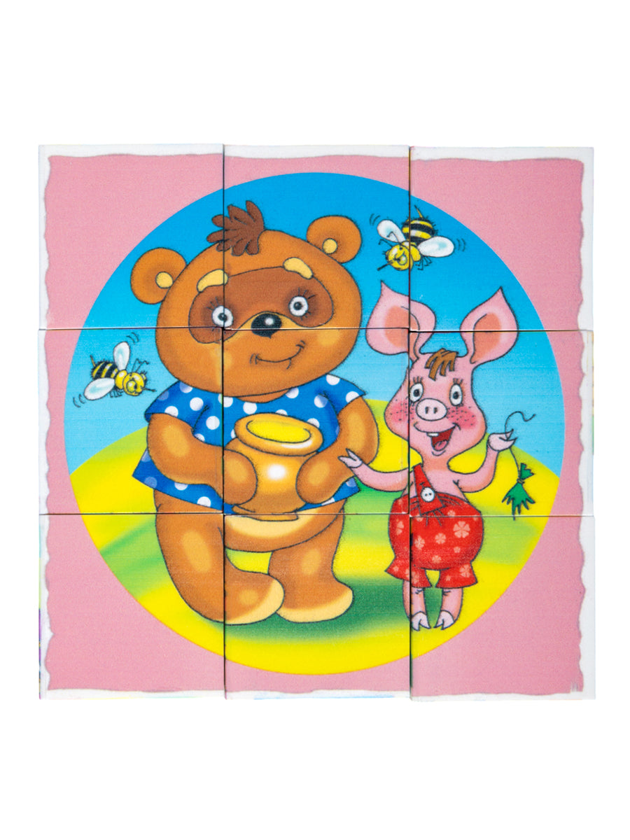 Cubes "Цветные сказки-4" (sans autocollants) 9 pièces art.00682
