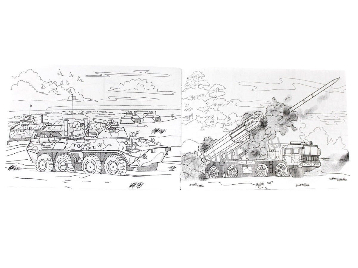 РАСКРАСКИ А5 эконом. альбомные. НАША АРМИЯ