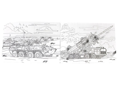 РАСКРАСКИ А5 эконом. альбомные. НАША АРМИЯ