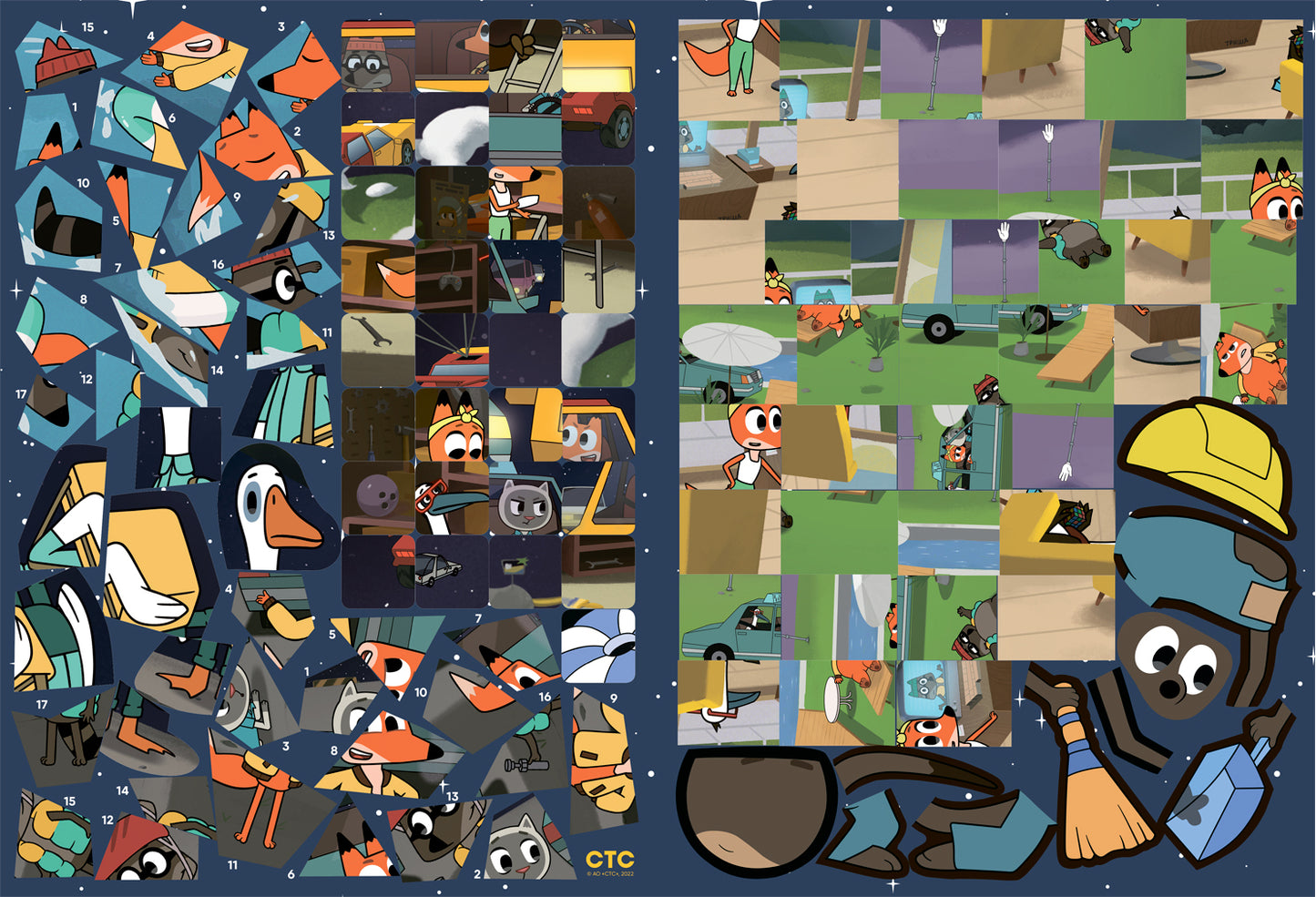 Лекс и Плу. Наклейки-конструктор. Астероид отдыха