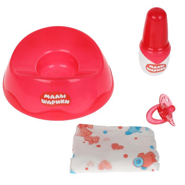 Пупс озвучка МАЛЫШАРИКИ Нюшенька 40см, пьет, пис, закр глазки, 15 песен, 4 акс КАРАПУЗ в кор.8шт