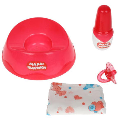 Пупс озвучка МАЛЫШАРИКИ Нюшенька 40см, пьет, пис, закр глазки, 15 песен, 4 акс КАРАПУЗ в кор.8шт