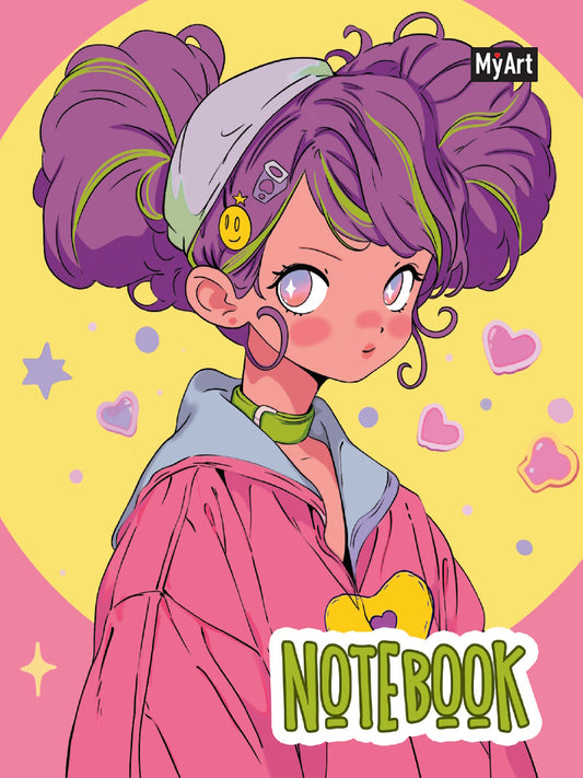 MyArt. БЛОКНОТ в клетку Аниме 115x150. Загадочный взгляд