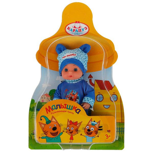 Пупс функц Три Кота 15см, пьет, пис, бутылочка, на блистере КАРАПУЗ в кор.72шт