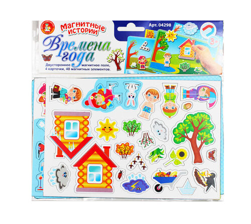 Игра магнитная "Времена года" Серия Магнитные истории (европодвес)