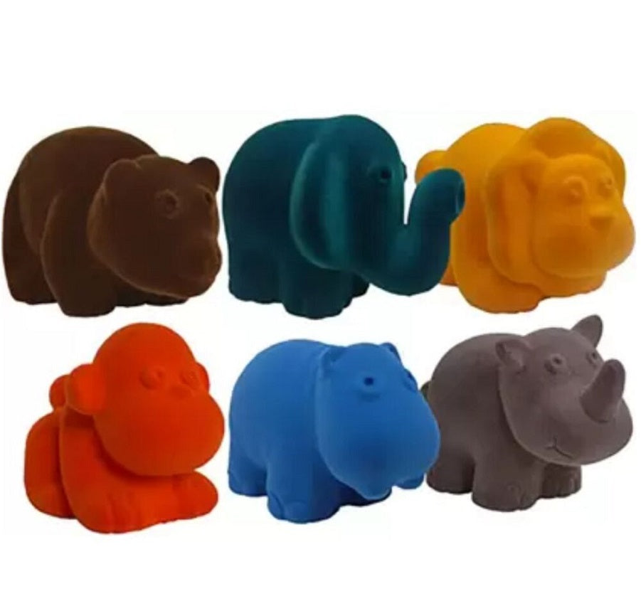 Rubbabu. 20246 Набор "Дикие животные" 6 шт. из каучука, в ассортименте
