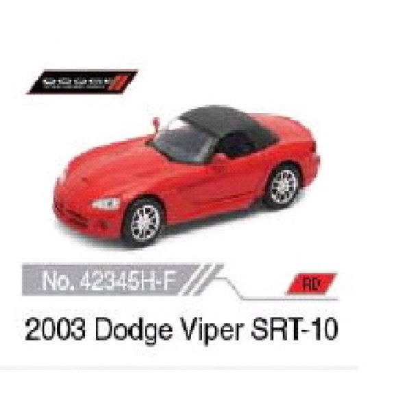 Машина металл 4.75" 2003 dodge viper -srt-10 инерц. открыв. двери в дисплее уп-12шт в кор.2*6уп