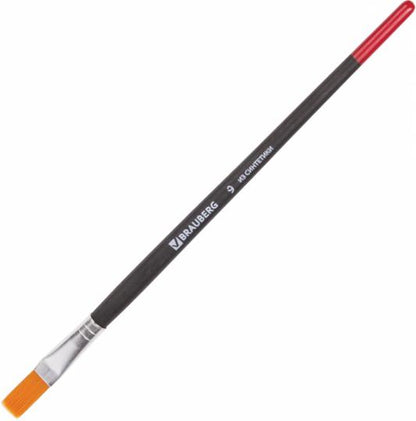 Кисть BRAUBERG синтетика, плоская, №9, 200215