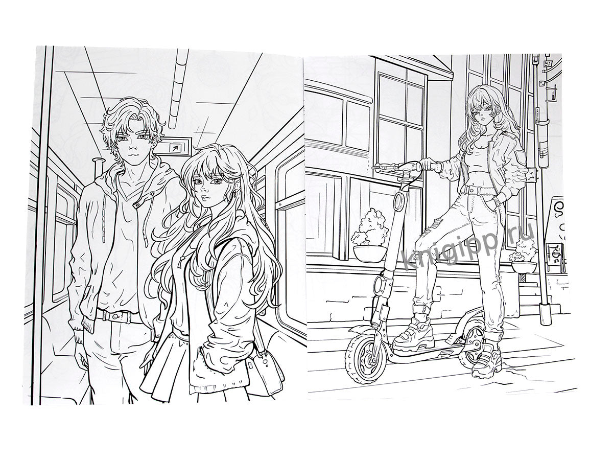 РАСКРАСКА АНИМЕ 16+ В современном ритме