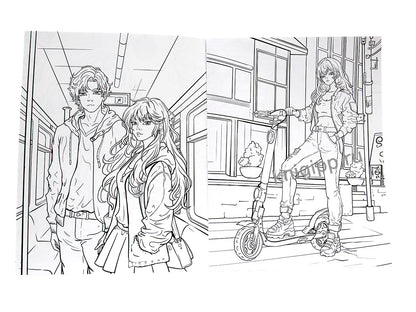 РАСКРАСКА АНИМЕ 16+ В современном ритме