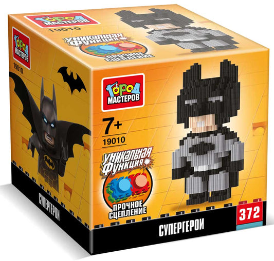 Конструктор 3D сборная фигурка супергерои, 372 дет. Город мастеров в кор.180шт