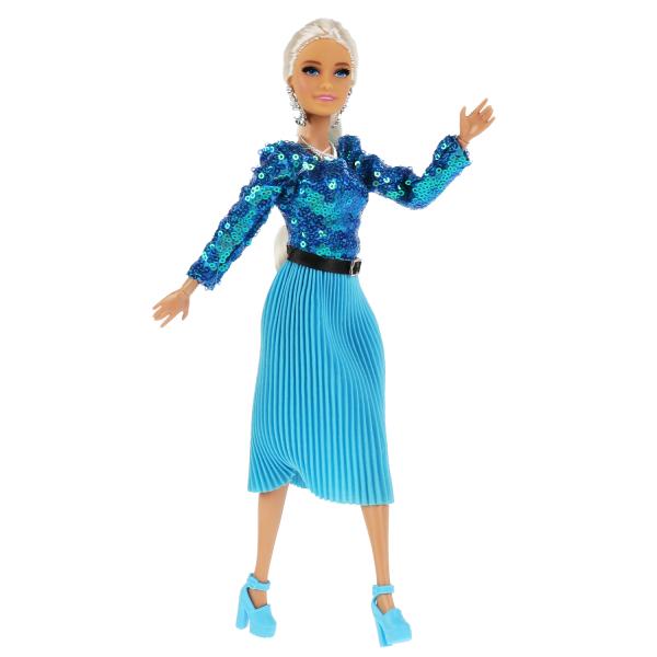 Кукла 29 см София, руки и ноги сгиб, в комплекте расческа с блестками, кор. КАРАПУЗ в кор.24шт