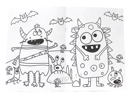 РАСКРАСКА А4 эконом. МОНСТРИКИ