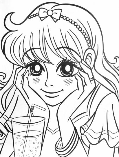 РАСКРАСКА АНИМЕ. МОЭ-ПЕРСОНАЖИ