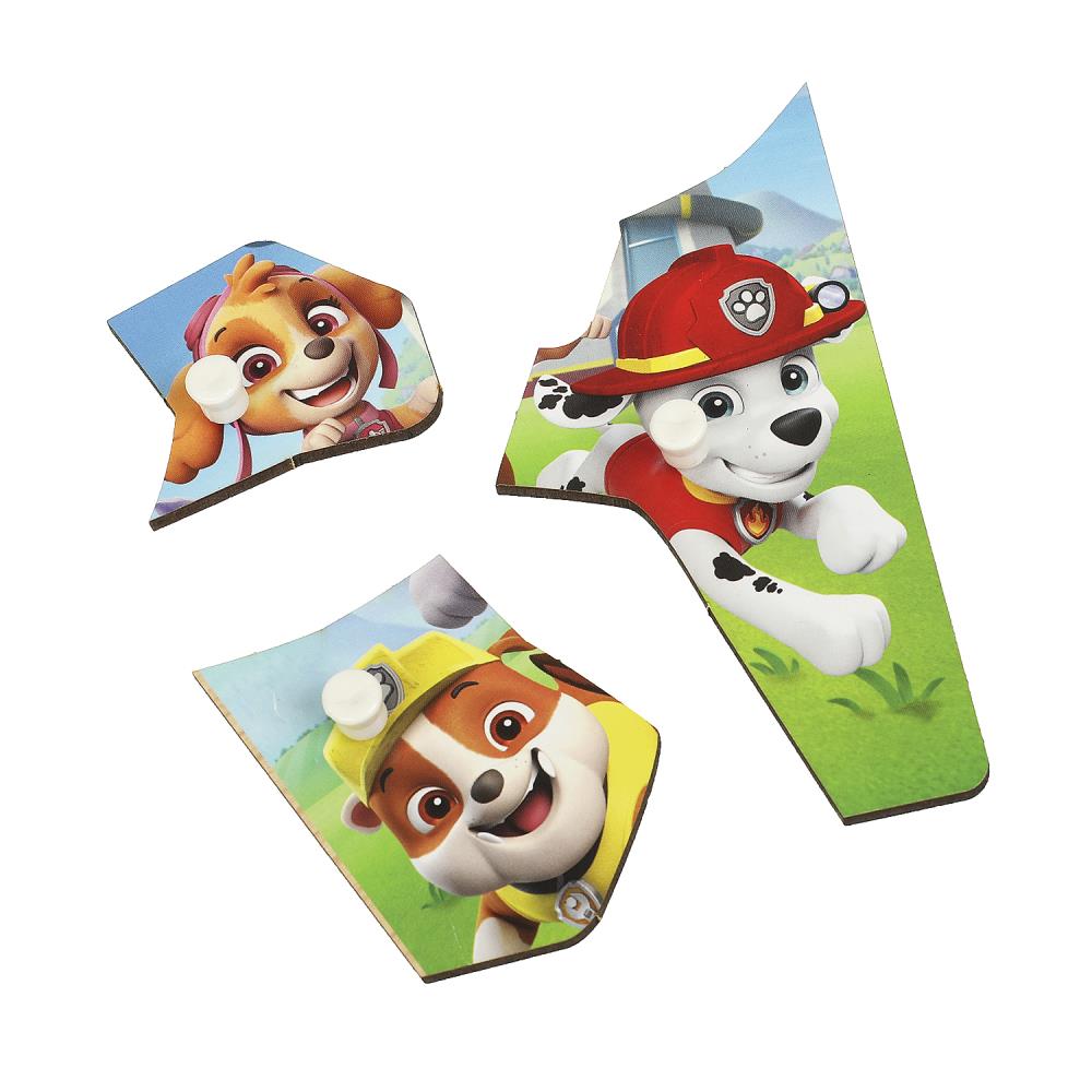 Игрушка деревянная рамка-вкладыш с ручками Щенячий Патруль 17*17 см, термопак Буратино в кор.20шт