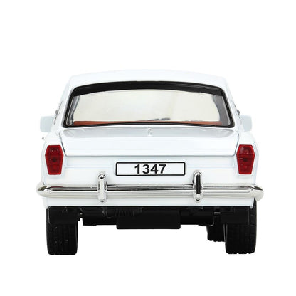 ГАЗ 2401 свет-звук 19,7 см, дв, кепка, баг, ин, белый Технопарк в кор.2*24шт