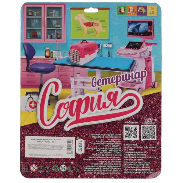 Accessoires pour chien de 29 cm pour les cabinets vétérinaires, blister КАРАПУЗ en cor.72шт