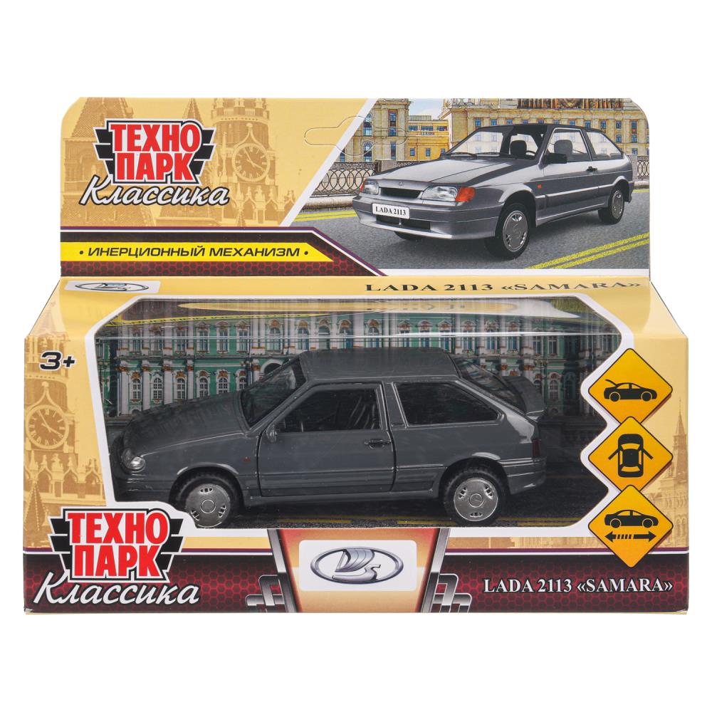 Machine en métal vaz-2113 12 cm, double, sac, argent, verre, cor. Parc technologique dans le cor.2*36шт