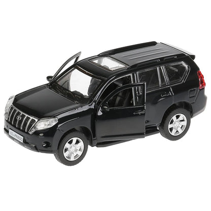 Machine en métal "TOYOTA PRADO", d'une longueur de 12 cm, ouverte. двери, инерц, ЧЁРНЫЙ в кор. Parc technologique dans le cor.2*36шт