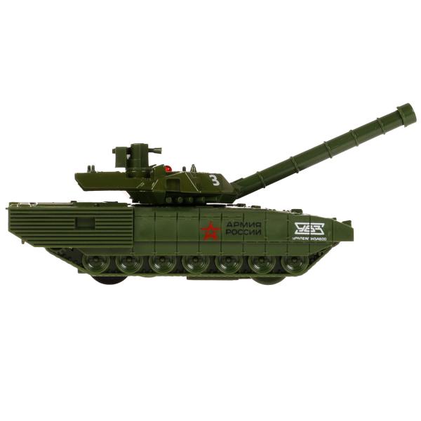 ARMATA-12-AR 335857 Модель металл АРМАТА ТАНК Т-14 АРМИЯ РОССИИ 12 см, башня, инерц, зелен, кор. Тех