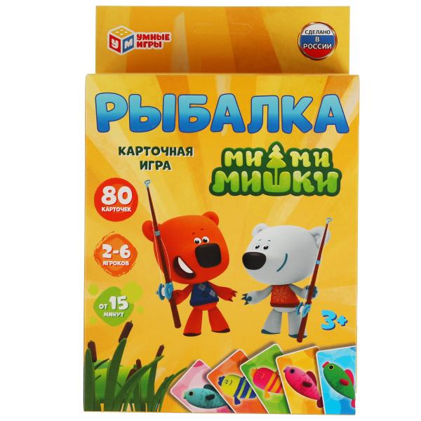 РЫБАЛКА. Развивающие карточки. МиМишки. 80 cartes 55x85mm. Couleur: 138х170х40мм Jeux complets en couleur.50шт