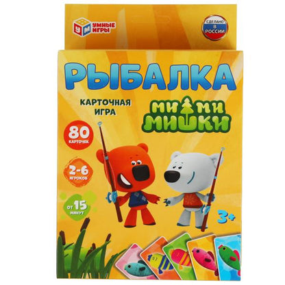 РЫБАЛКА. Развивающие карточки. МиМишки. 80 cartes 55x85mm. Couleur: 138х170х40мм Jeux complets en couleur.50шт