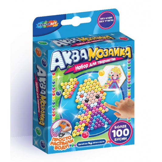 Аквамозаика 100 бусин милая принцесса МУЛЬТИ АРТ в кор.48шт