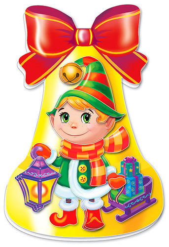 Набор для изготовления открытки "Новогодний колокольчик. Гномик"