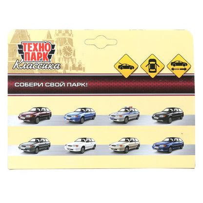 Машина металл ваз-2113 12 см, двери, багаж, инер,белый, кор. Технопарк в кор.2*36шт
