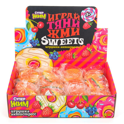 Игрушка-антистресс бургер супер-мялка Супер Жим уп-12упак в кор.6уп
