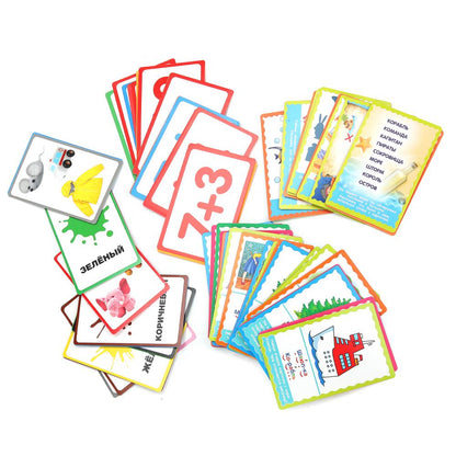 Микс 28. Развивающие карточки в коробке. 64 карточки. 110х160х15 мм. Умные игры в кор.12шт