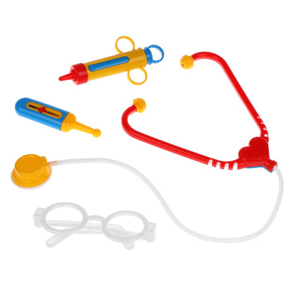 Mega Toys. Набор "Доктор" арт.МТ0303 (6 пр.:фартук,шапка,очки,градусник,шприц,стетоскоп) в сумочке