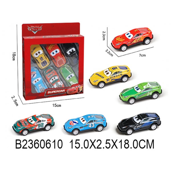 Машина металл ROAD RACING набор тачек 7 см, 6 шт, в ассортименте, кор. Технопарк в кор.2*120наб