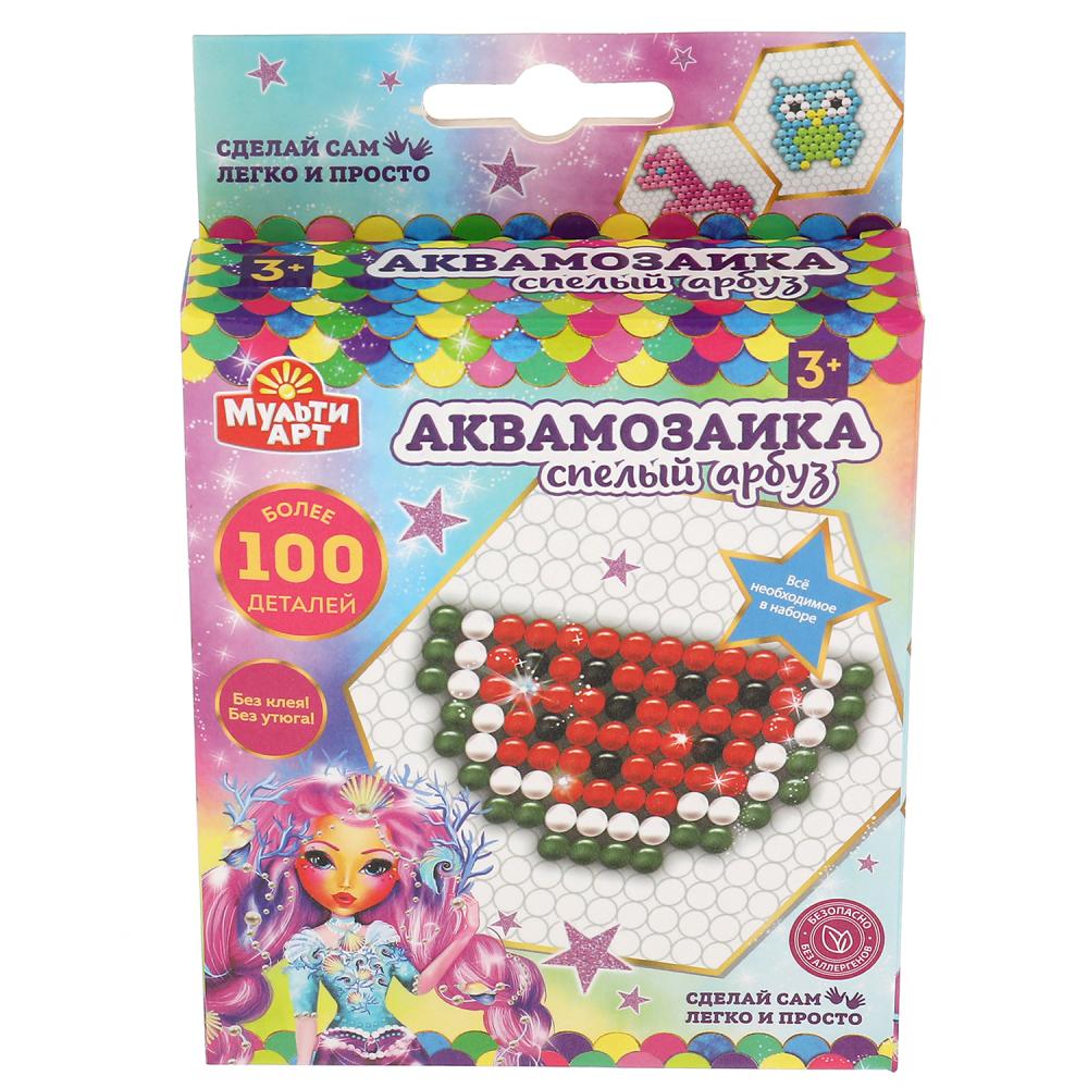 Набор д/детского тв-ва аквамозаика арбуз МУЛЬТИ АРТ в кор.48шт