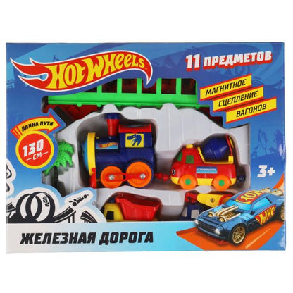 Железная дорога мультяшная ХОТ ВИЛС длина пути 130, кор.28*21*5,4см ИГРАЕМ ВМЕСТЕ в кор.2*15шт