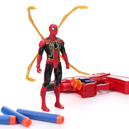 Бластер ЧЕЛОВЕК-ПАУК мягкие пули, фигурка, блист.29*19*4 см - в кор.2*84шт