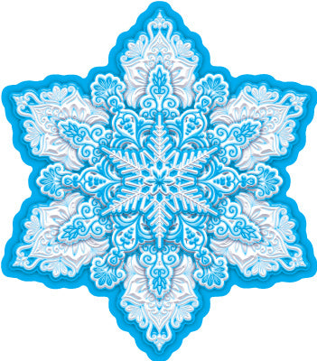 ФМ1-15264 Plaque d'immatriculation A4. Снежинка. Двухсторонний - группа Снежинки