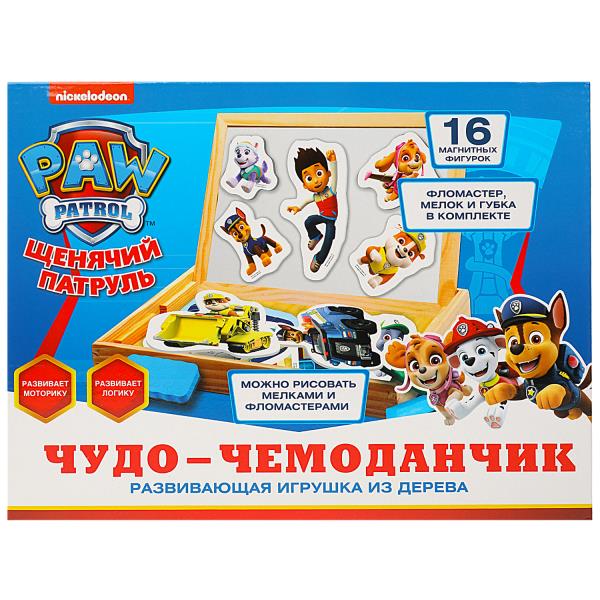 Игрушка деревянная Щенячий Патруль чудо-чемоданчик, коробка Буратино в кор.30шт