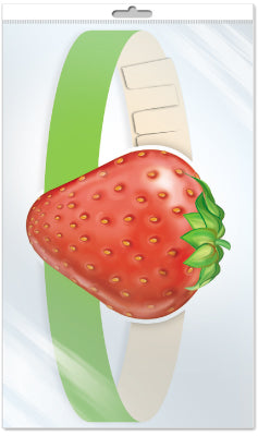 *МА-12410 Маска-ободок В ПАПКЕ. Клубника (в индивидуальной упаковке, с европодвесом и клеевым клапаном) - группа Ягоды