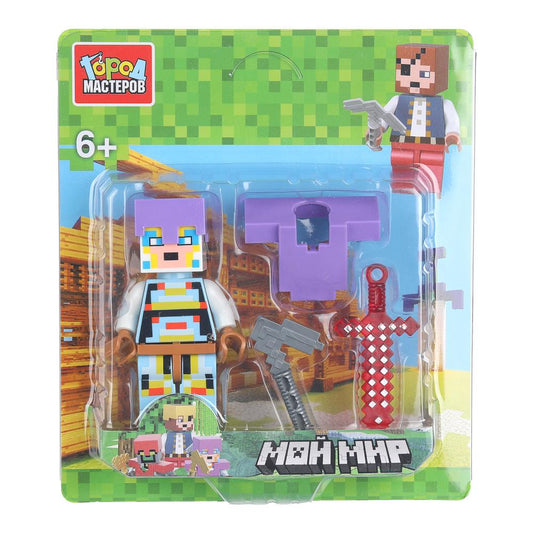 Конструктор фигурка мой мир с аксессуарами Город мастеров в кор.2*180шт