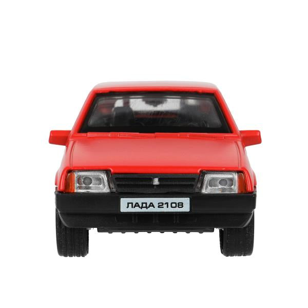 Machine métallique LADA-2108 "СПУТНИК" МАТОВЫЙ 12 см, дв, баг, ин, красный, кор. Parc technologique dans le cor.2*36шт