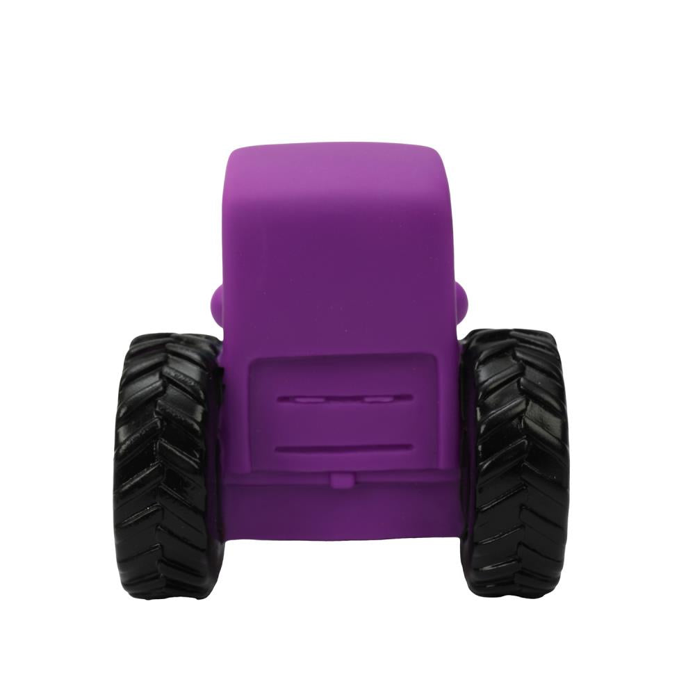 Игрушка пластизоль для ванны СИНИЙ ТРАКТОР 10 см, 1шт, сетка фиолетовая КАПИТОШКА в кор.50шт