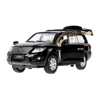 Machine en métal pour le véhicule LEXUS LX570, 14,7 cm, double, bagage, technologie d'inertie dans la couleur 2*24 pouces