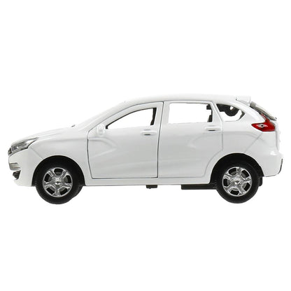 Машина металл LADA XRAY длина 12 см, двери, багаж, инерц, белый, кор. Технопарк в кор.2*36шт